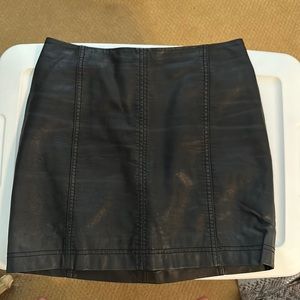 Free People leather skirt